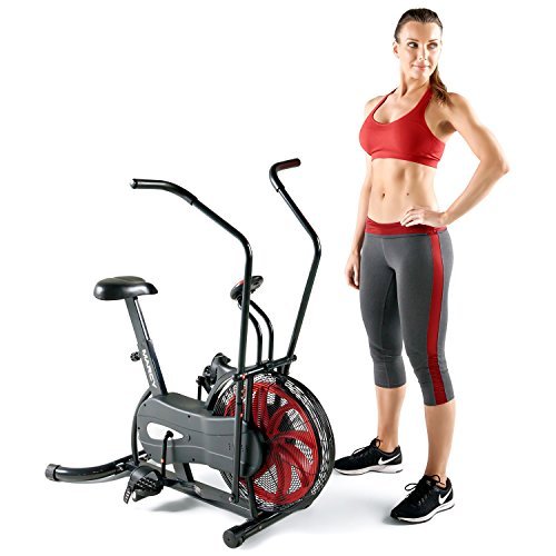 Marcy BK-1000 Static Bike with Air Resitency Radiator, Adult Unisex, Grau/Rot, Adjustable