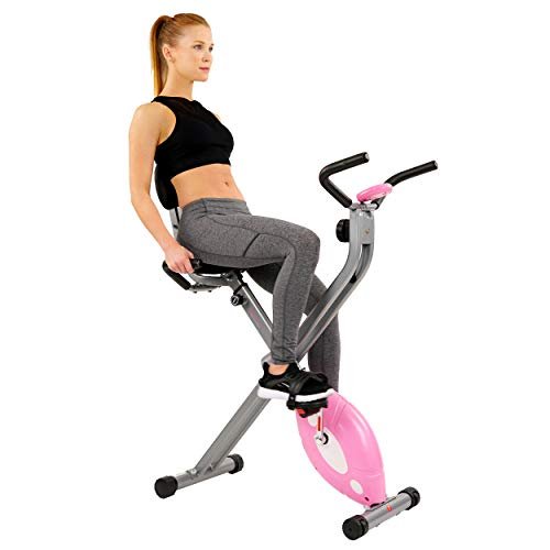 Sunny Health & Fitness Magnetic Folding Recumbent Bike Exercise Bike, 100 KG (220 LB) Capacity - SF-RB1117