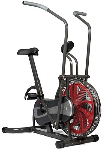 SportPlus Fan Bike - Fan-based and Belt Brake Resistance - Wind Turbine, Full Body Workout - Max. User Weight 100 kg - Safety tested